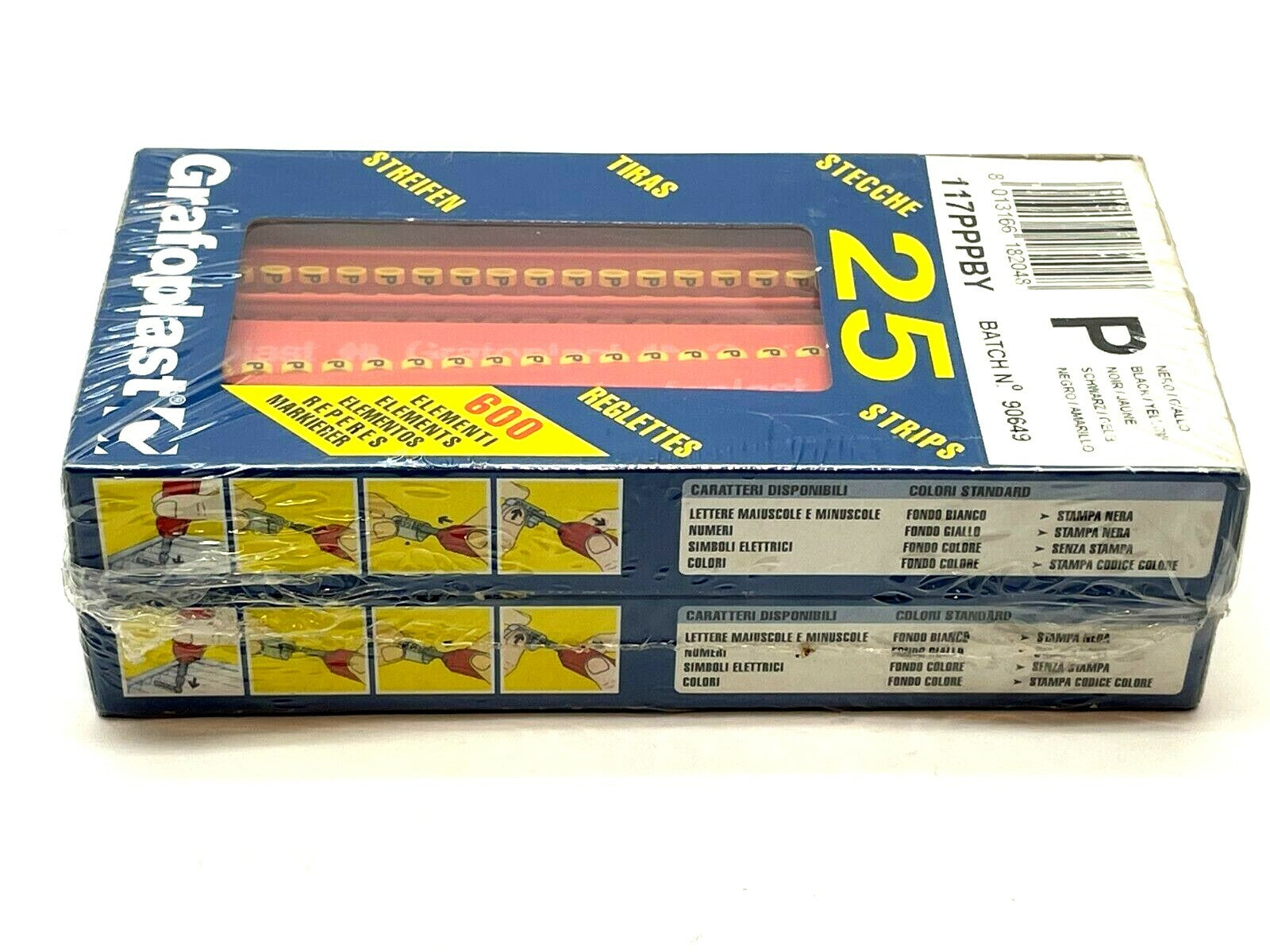 Grafoplast 117PPPBY Wiremarker Strips LOT OF 50 - Maverick Industrial Sales