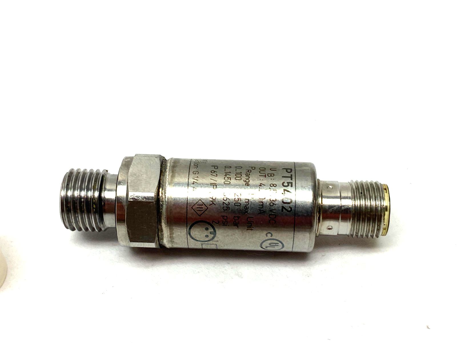 Ifm PT-100-SEG14-A-ZVG/US/ Pressure Transmitter 1/4" 1450psi PT5402 - Maverick Industrial Sales