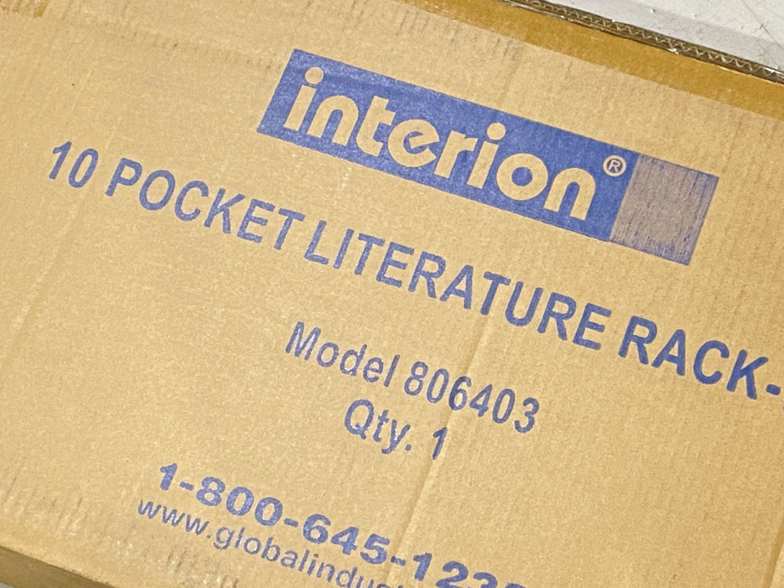 Interion 806403 10 Pocket Literature Rack Black - Maverick Industrial Sales