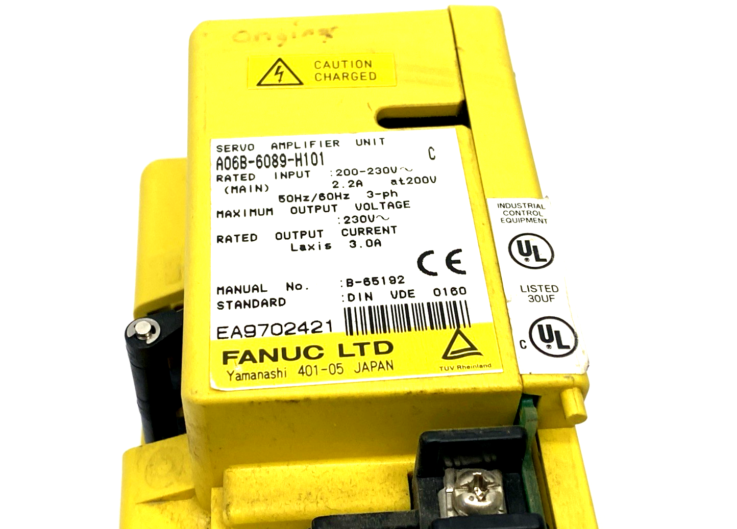 A06B-6089-H101 | Fanuc C Servo Amplifier Unit 230VAC 3PH 3A CHIPPED SIDE PLASTIC - Used - Maverick Industrial Sales