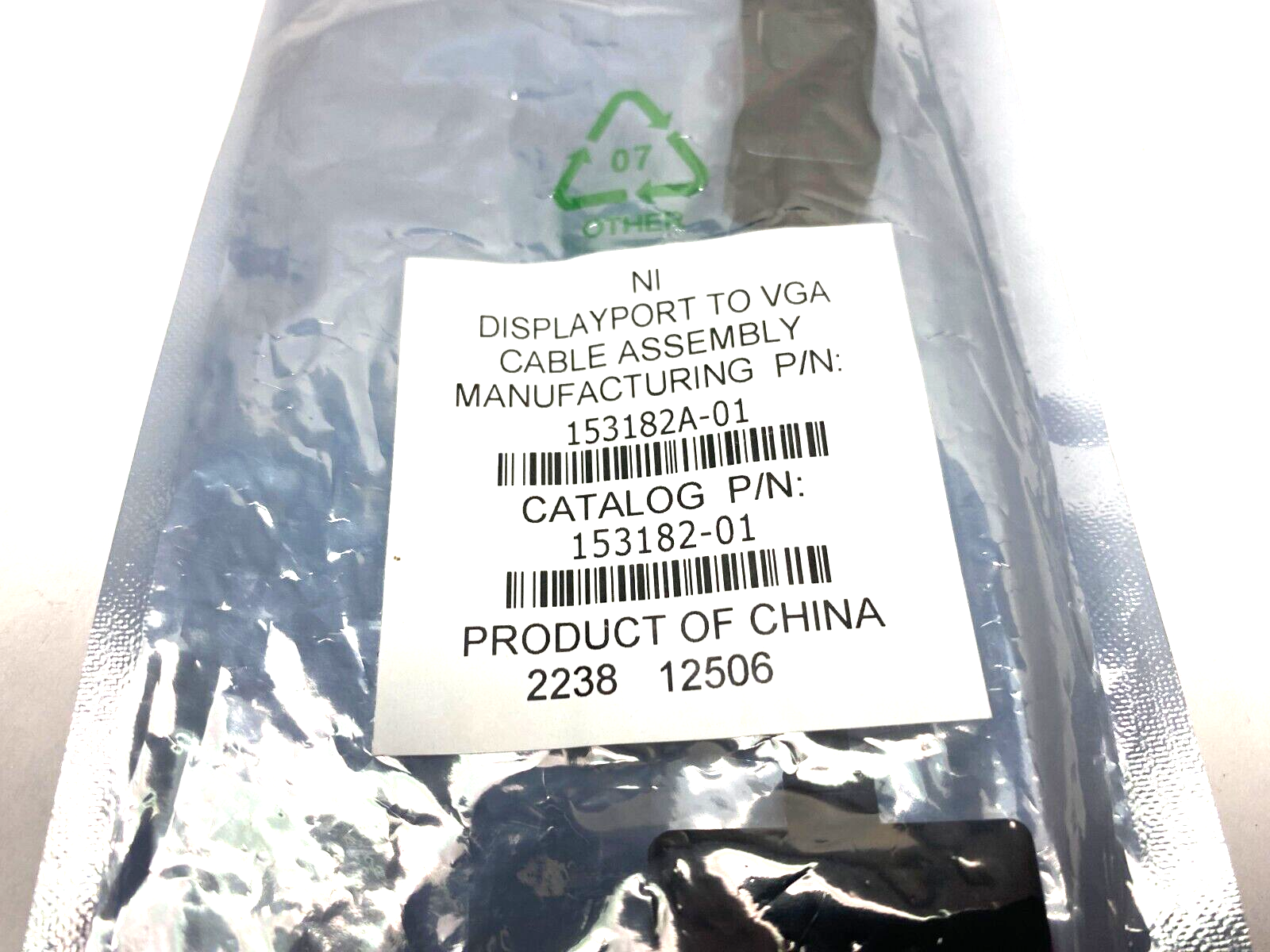 National Instruments 153182A-01 Display Port to VGA Cable Assembly - Maverick Industrial Sales