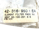 Nugent 30-100-201 Filter Element 18" L x 2-5/8" ID x 6" OD - Maverick Industrial Sales