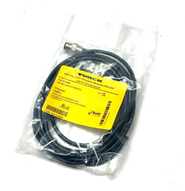 Turck PKG 4M-3-RS 4.4T/S760/S771 Double Ended Cable F M8 - M 1/2" 4-Pin UX08251 - Maverick Industrial Sales