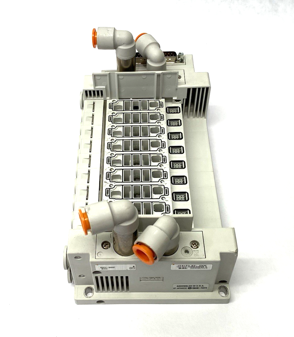 SMC SS5Y5-12F1-09B-N 9-Station Pneumatic Manifold Assembly Unit - Maverick Industrial Sales