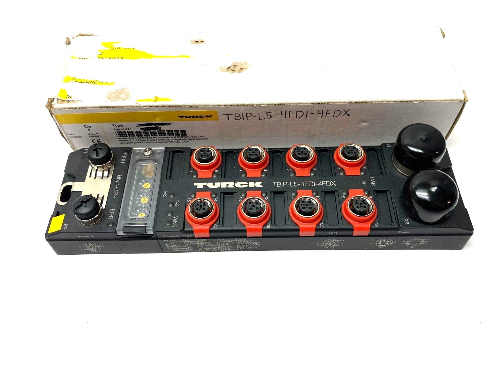 Turck TBIP-L5-4FDI-4FDX Safety Block I/O EtherNet/IP CIP Safety Module 10001828 - Maverick Industrial Sales