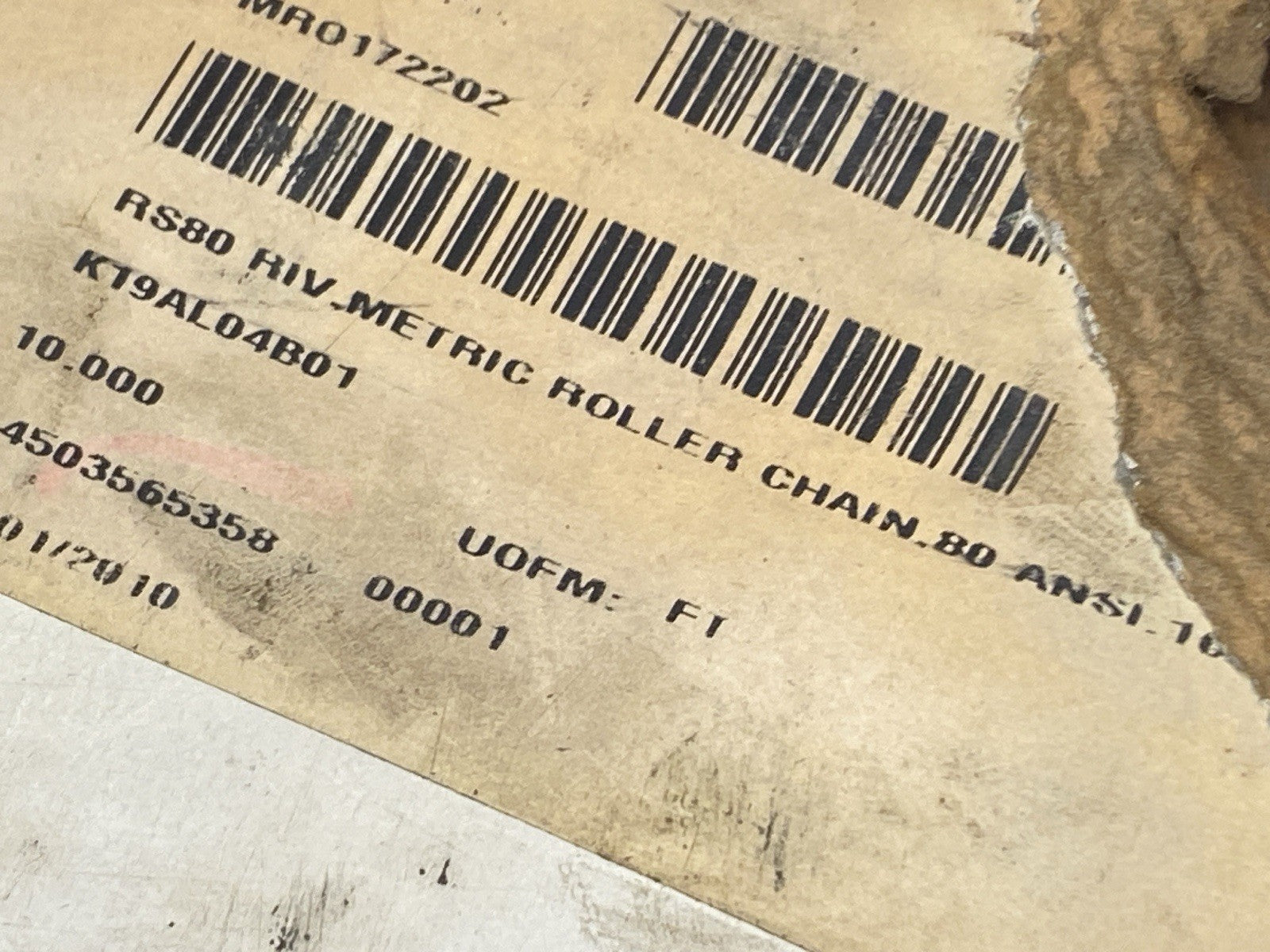 Diamond Chain RS80 RIV 10'/3.05m #80 Roller Chain 10ft - New – Open box - Maverick Industrial Sales