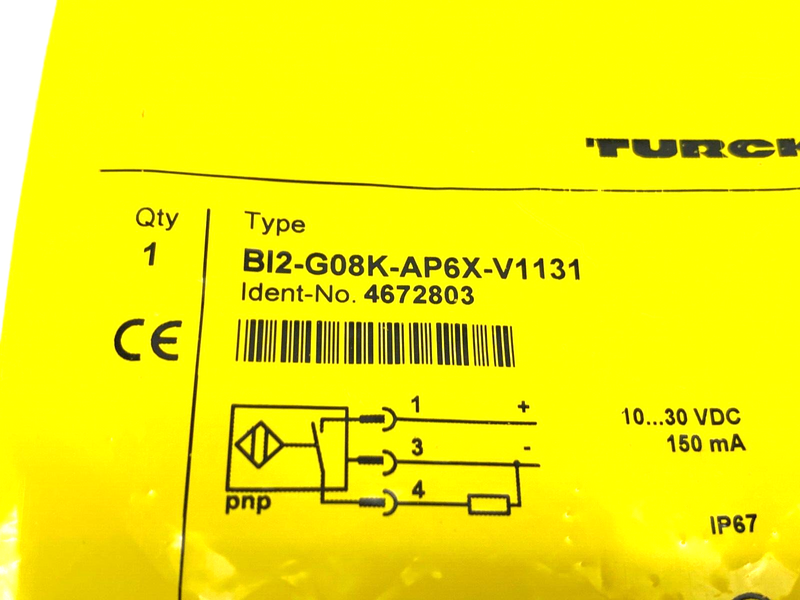 Turck BI2-G08K-AP6X-V1131 Inductive Sensor 2mm Switch Distance 4672803 - Maverick Industrial Sales