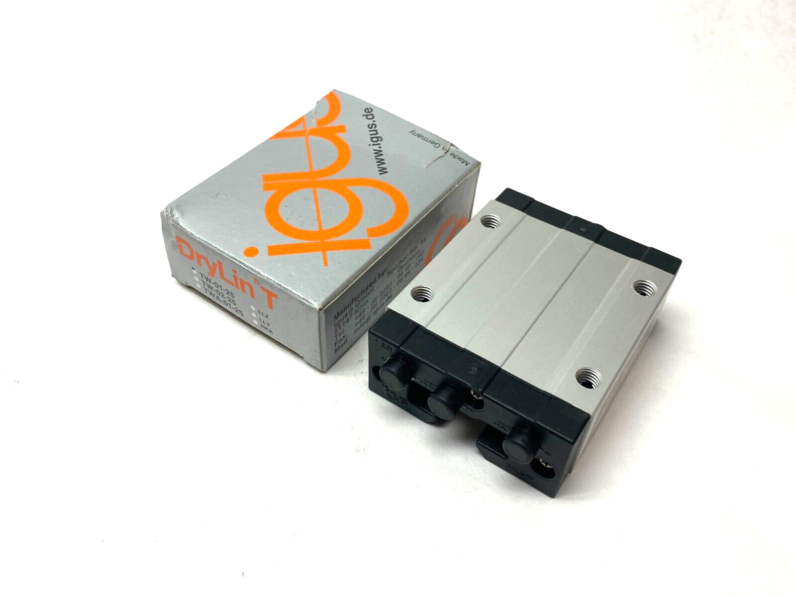 Igus TW-01-25 DryLin T Linear Guide System Standard Carriage - Maverick Industrial Sales