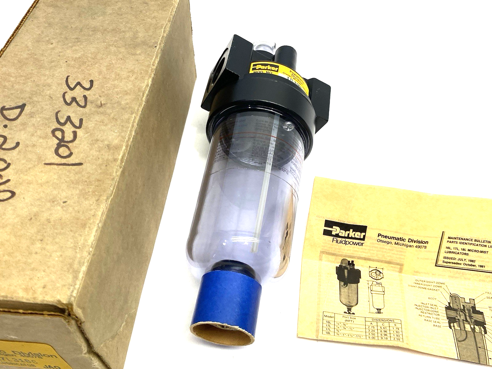 17L31BC | Parker Modular Lubricator 1/2" - New – Open box - Maverick Industrial Sales