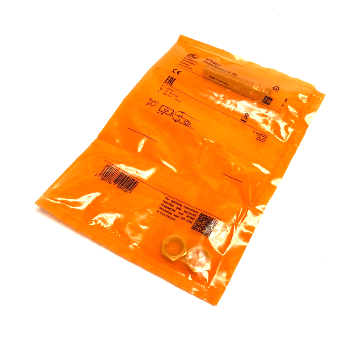 Ifm IF5957 Inductive Sensor Oil/Coolant Proof 4mm Range IFK3004BAPKG/US-104 - Maverick Industrial Sales