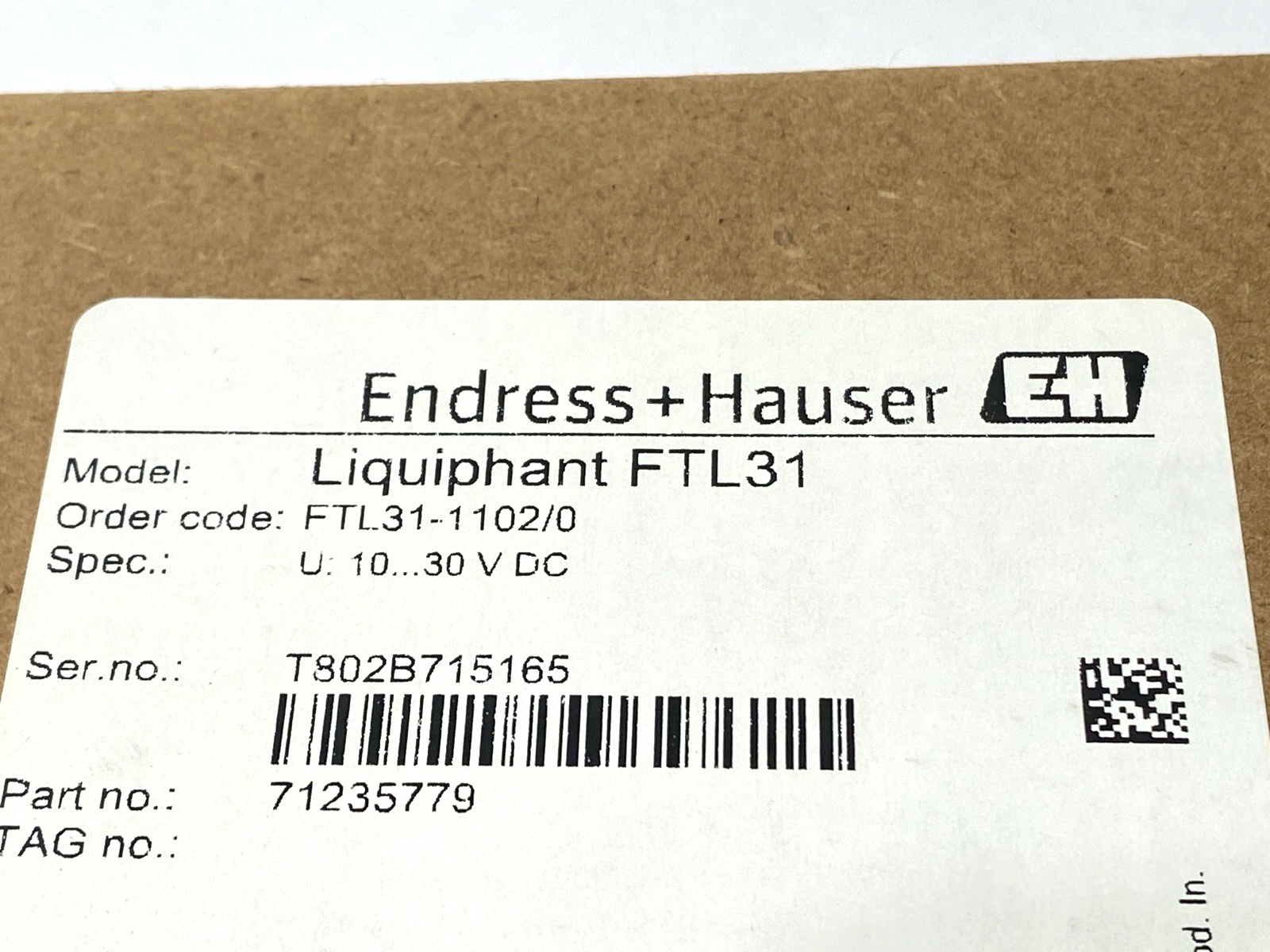 Endress+Hauser Liquiphant FTL31 Vibronic Point Level Detection Switch 71235779 - Maverick Industrial Sales