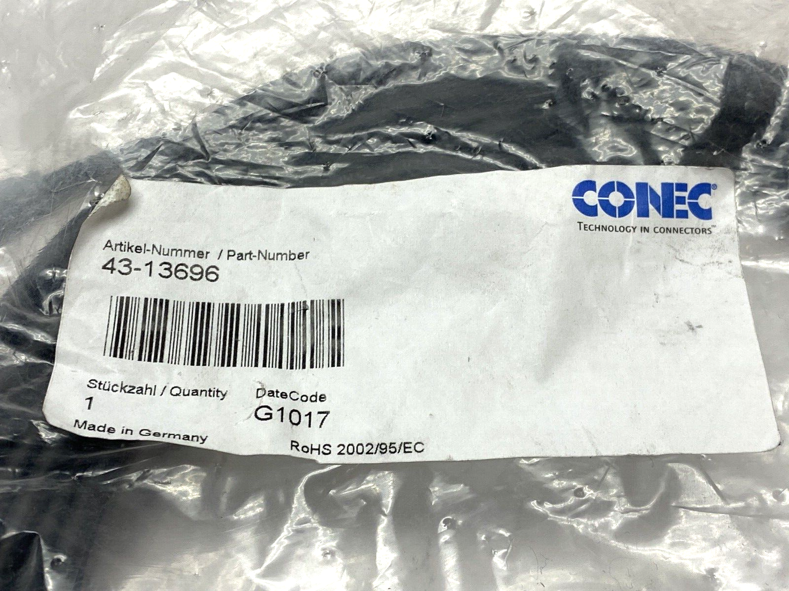 Conec 43-13696 Double-Ended Electronics Cable Connector - Maverick Industrial Sales