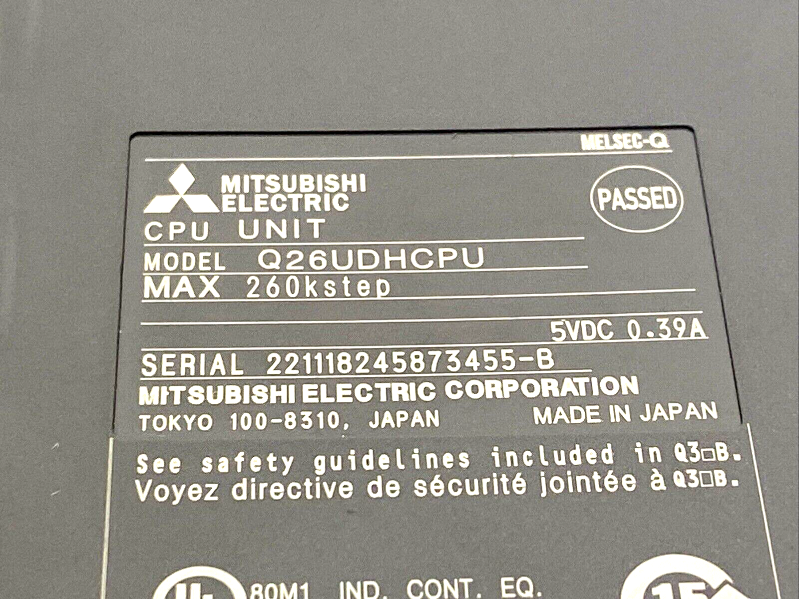 Mitsubishi Q26UDHCPU MELSEC-Q PLC CPU Module - Maverick Industrial Sales