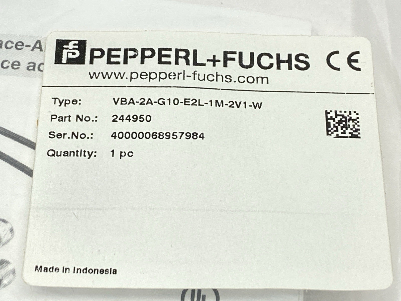 VBA-2A-G10-E2L-1M-2V1-W | Pepperl+Fuchs AS-Interface Actuator Module 244950 - New - Maverick Industrial Sales