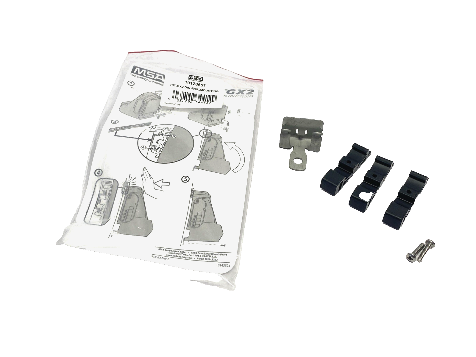 10126657 | MSA ALTAIR io Dock Din Rail Clip Kit - New - Maverick Industrial Sales