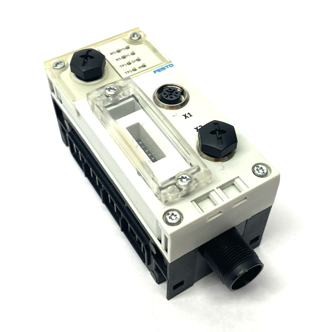 CPX-FB36 | Festo EtherNet/IP Modbus® TCP Node 1912451, CPX-GE-EV-S Interlink Block - Used - Maverick Industrial Sales