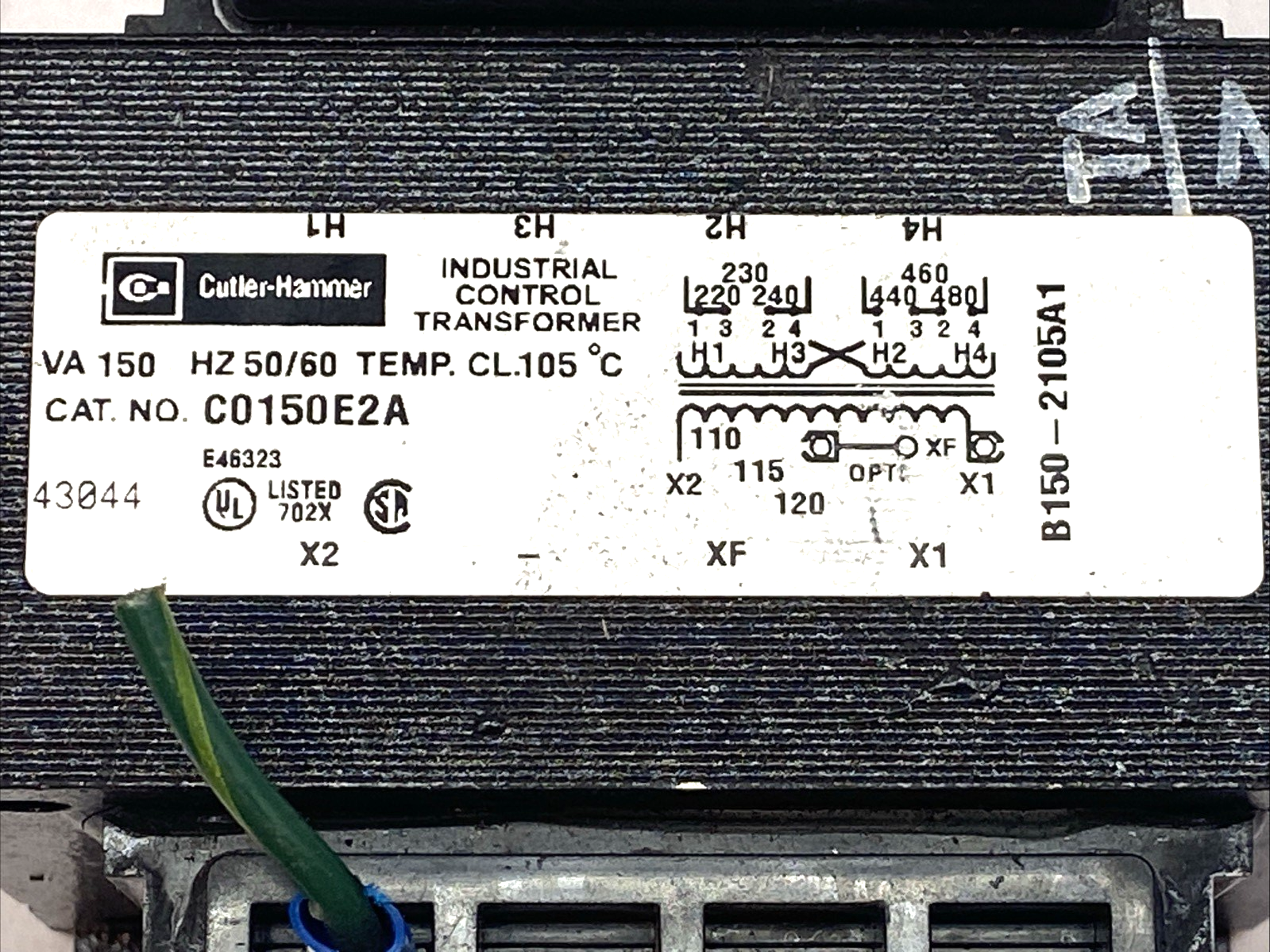Cutler Hammer C0150E2A Industrial Control Transformer 150VA 50-60HZ 240/480V - Maverick Industrial Sales