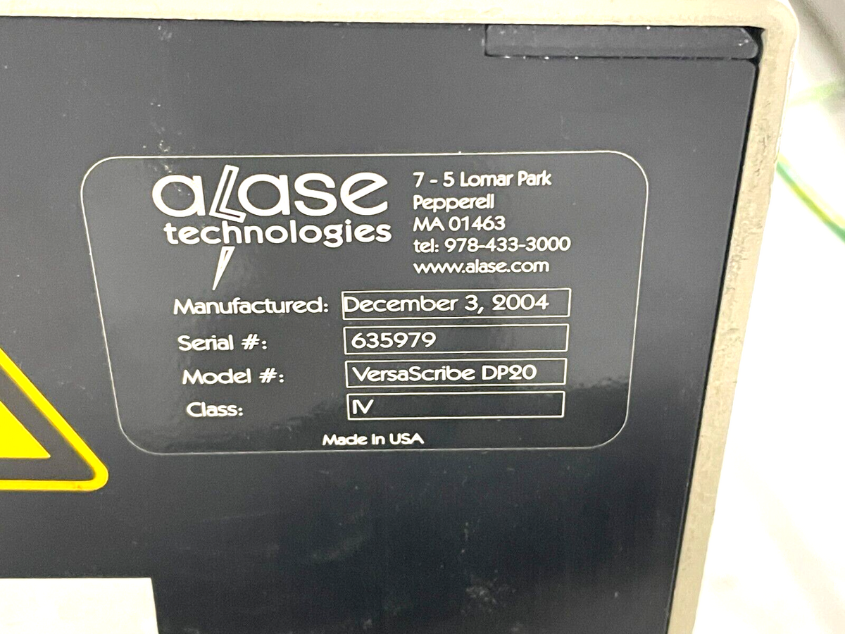 Alase Technologies VersaScribe DP20 Marking Laser - Maverick Industrial Sales