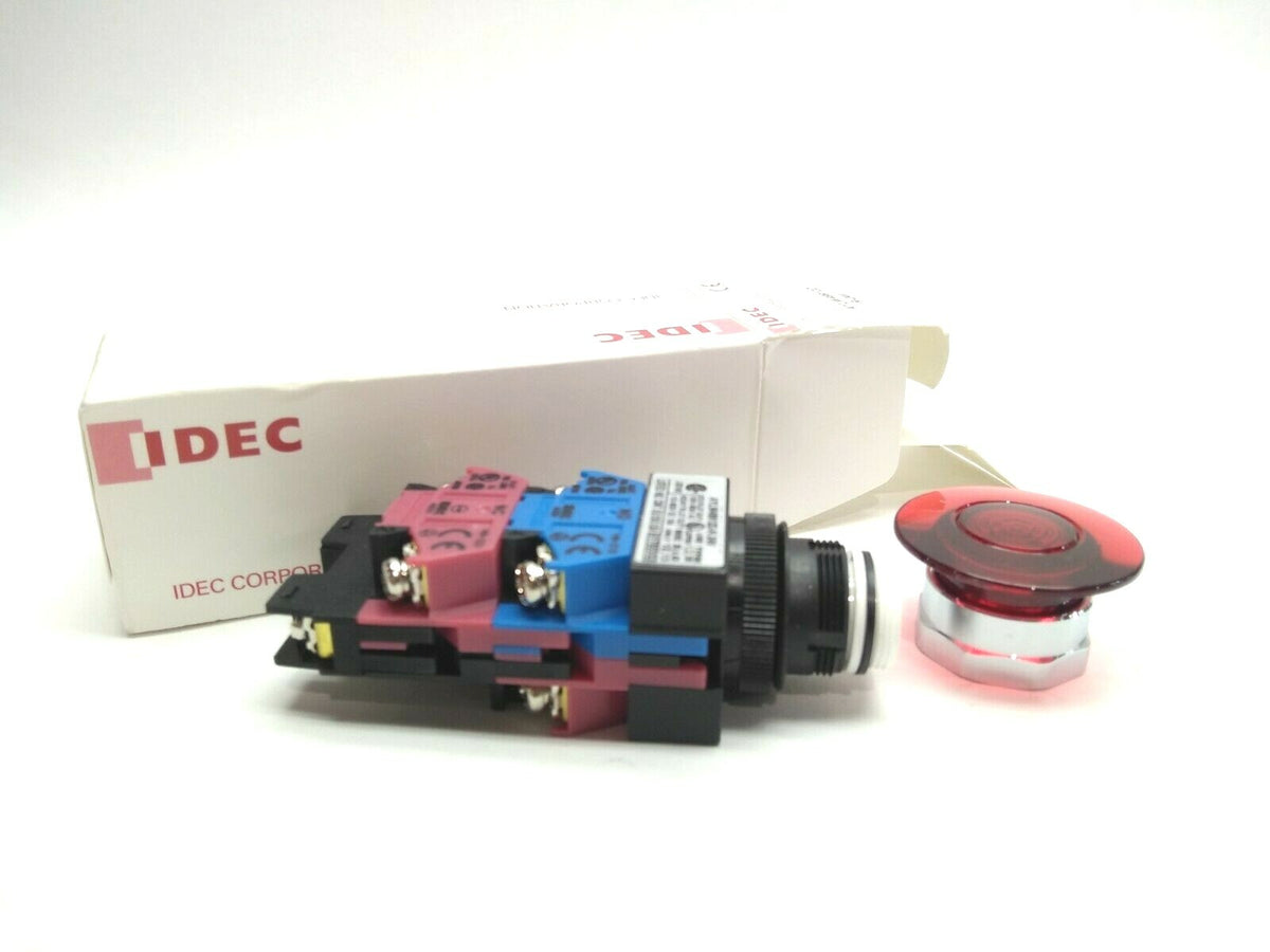 AYLW49912D-R-24V | IDEC TW Series Push Pull 22mm Emergency Stop Button - New - Maverick Industrial Sales