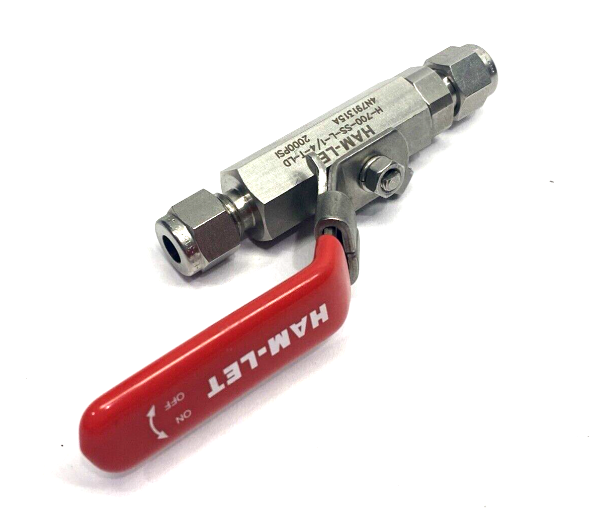 HAM-LET H-700-SS-L-1/4-T-LD Stainless Steel Ball Valve 1/4" Tube O.D. - Maverick Industrial Sales