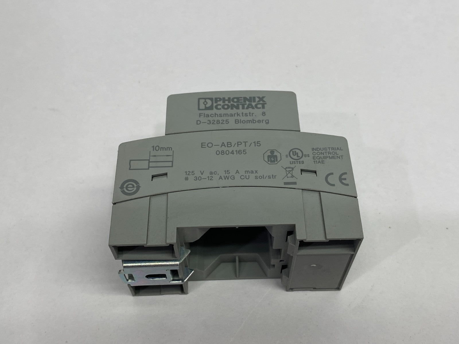 Phoenix Contact EO-AB/PT/15 Socket Receptacle DIN Mount 0804165 LOT OF 3 - Maverick Industrial Sales