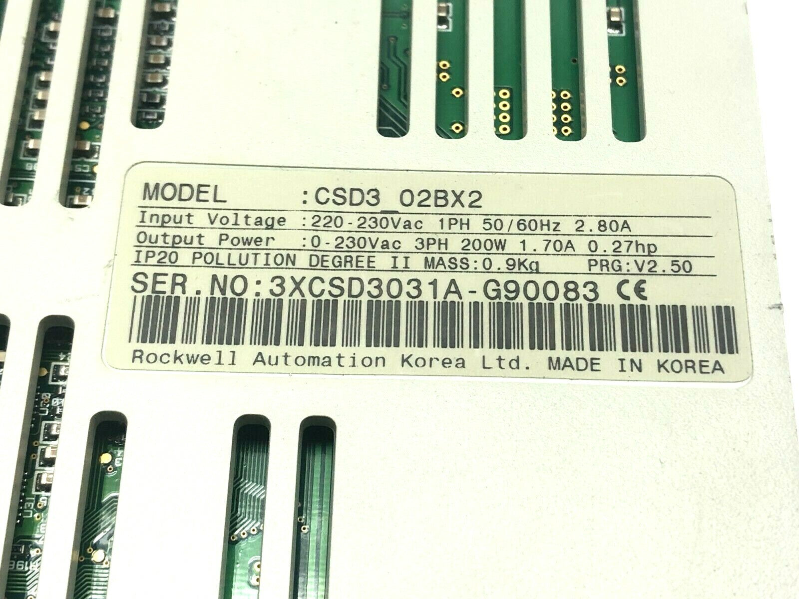 OE Max CSD3_02BX2 Servo Drive 2.80A 1PH 50/60Hz 220~230VAC - For parts or not working - Maverick Industrial Sales