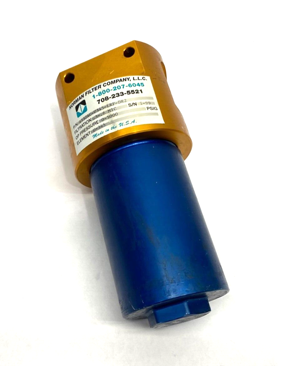 Norman Filter 4532AC-U345-LRF-DR2 High Pressure T-Type Filter 0.3-0.6 Micron - Maverick Industrial Sales