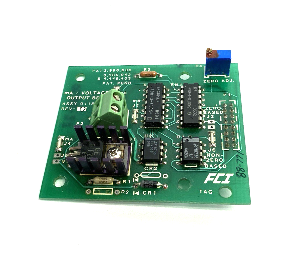 011563-01 | FCI Fluid Components mA/ Voltage Output Board Rev. D - New Other - Maverick Industrial Sales