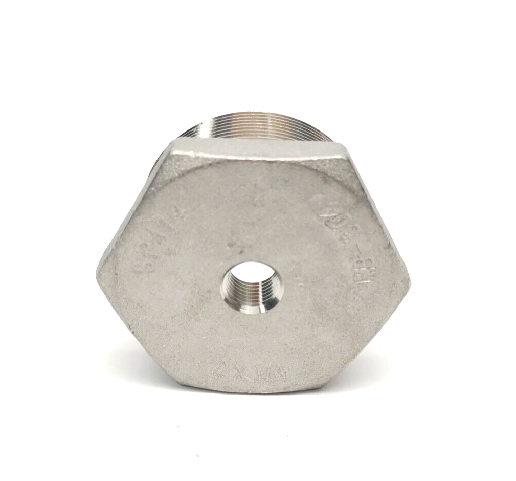 SP114, MB-304 | SP114 MB-304 Hex Reducer Bushing Fitting 2" x 1/4" Pipe 150# 2-1/2" Hex LOT OF 2 - New – Open Box - Maverick Industrial Sales