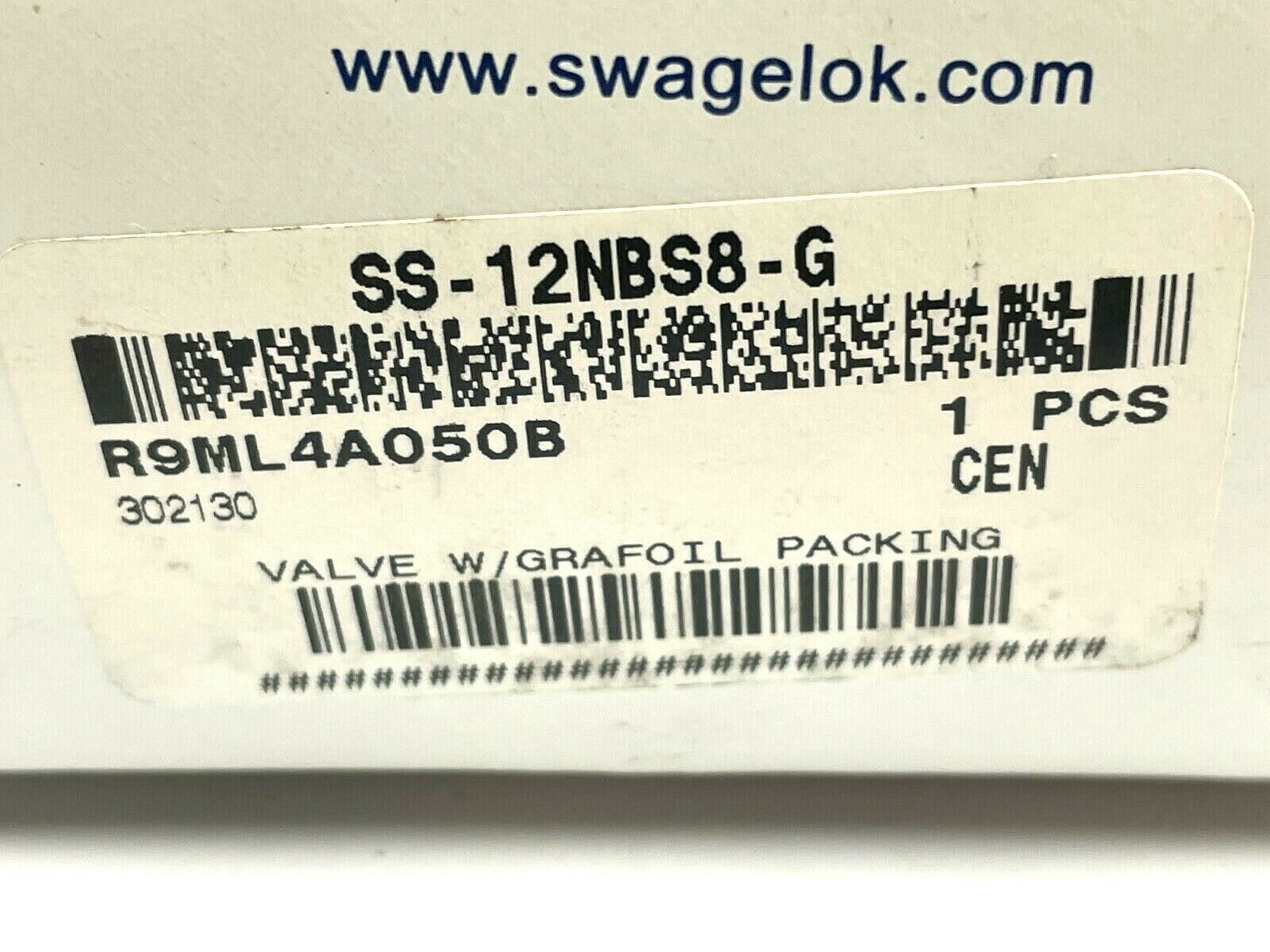 Swagelok SS-12NBS8-G Severe Service Union Bonnet Needle Valve 1/2" - Maverick Industrial Sales