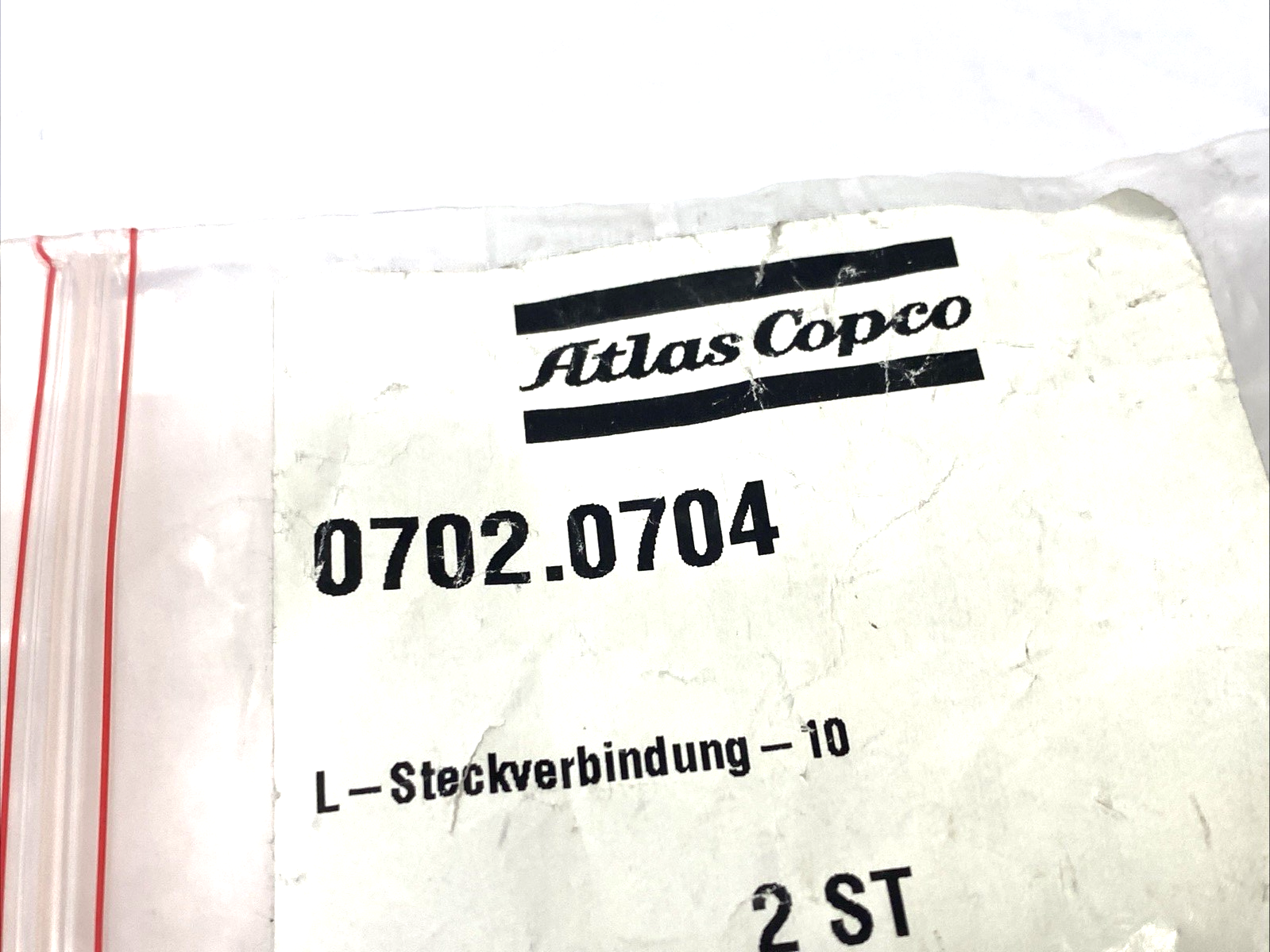 Atlas Copco 0702.0704 Elbow L Fitting, 10mm Push Connect, 702.0704 LOT OF 3 - Maverick Industrial Sales
