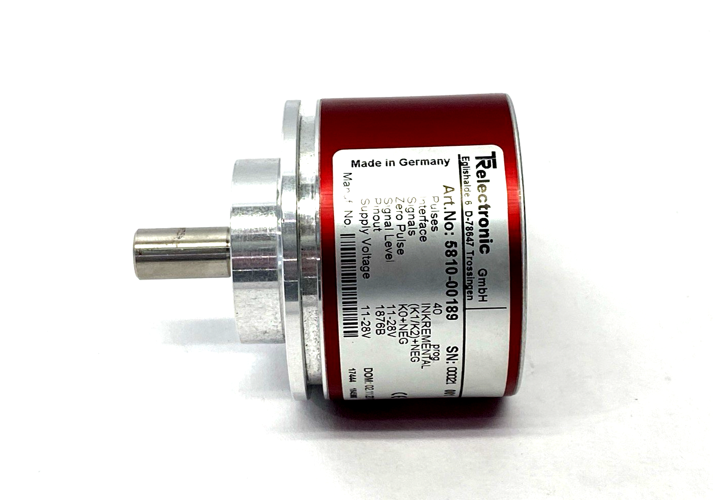 Trelectronic 5810-00189 Incremental Encoder, 40 Pulses 11-28V, 10mm Shaft - Maverick Industrial Sales