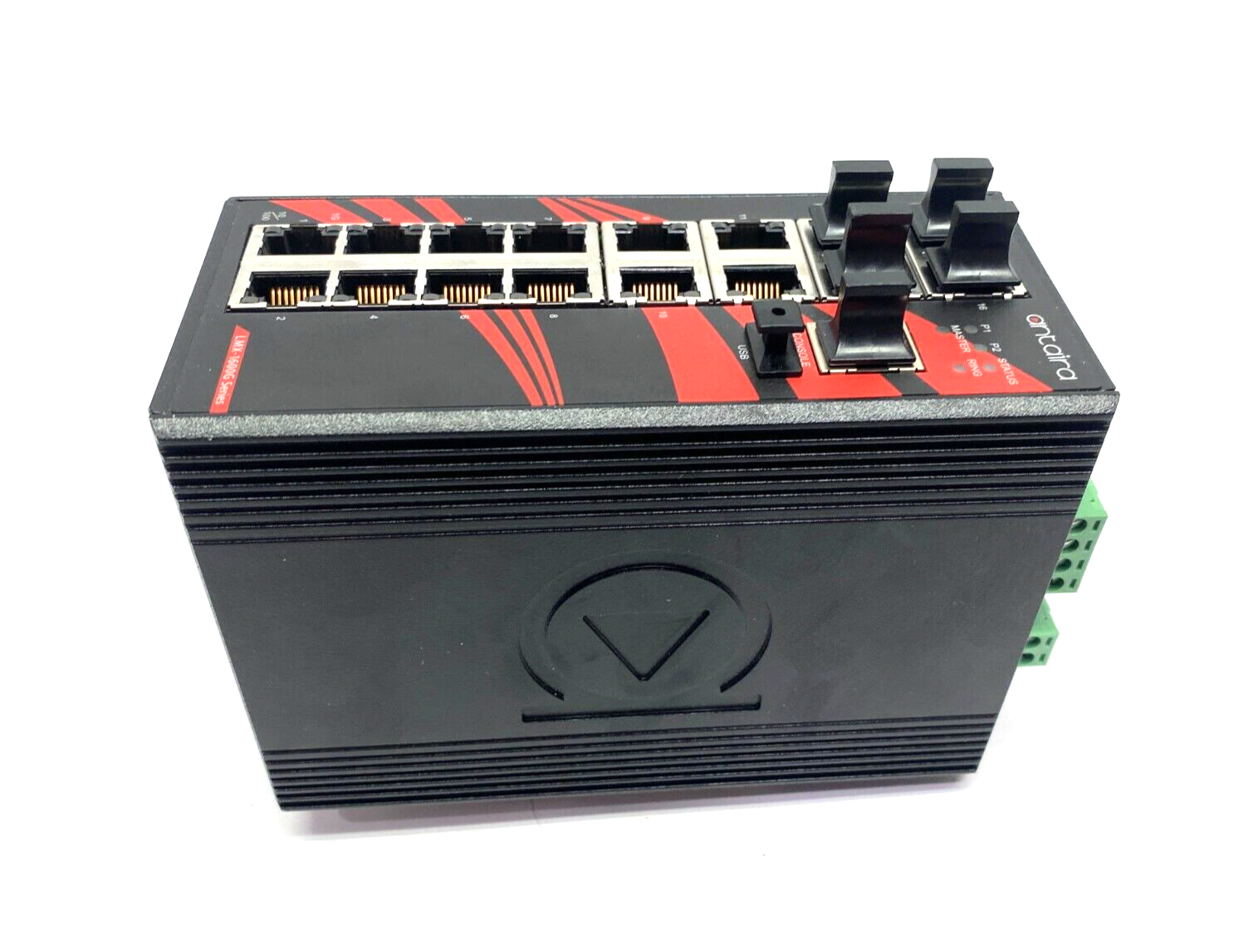 Antaira LMX-1600G Gigabit Light Layer 3 Managed Ethernet Switch 16-Port 12-48VDC - Maverick Industrial Sales