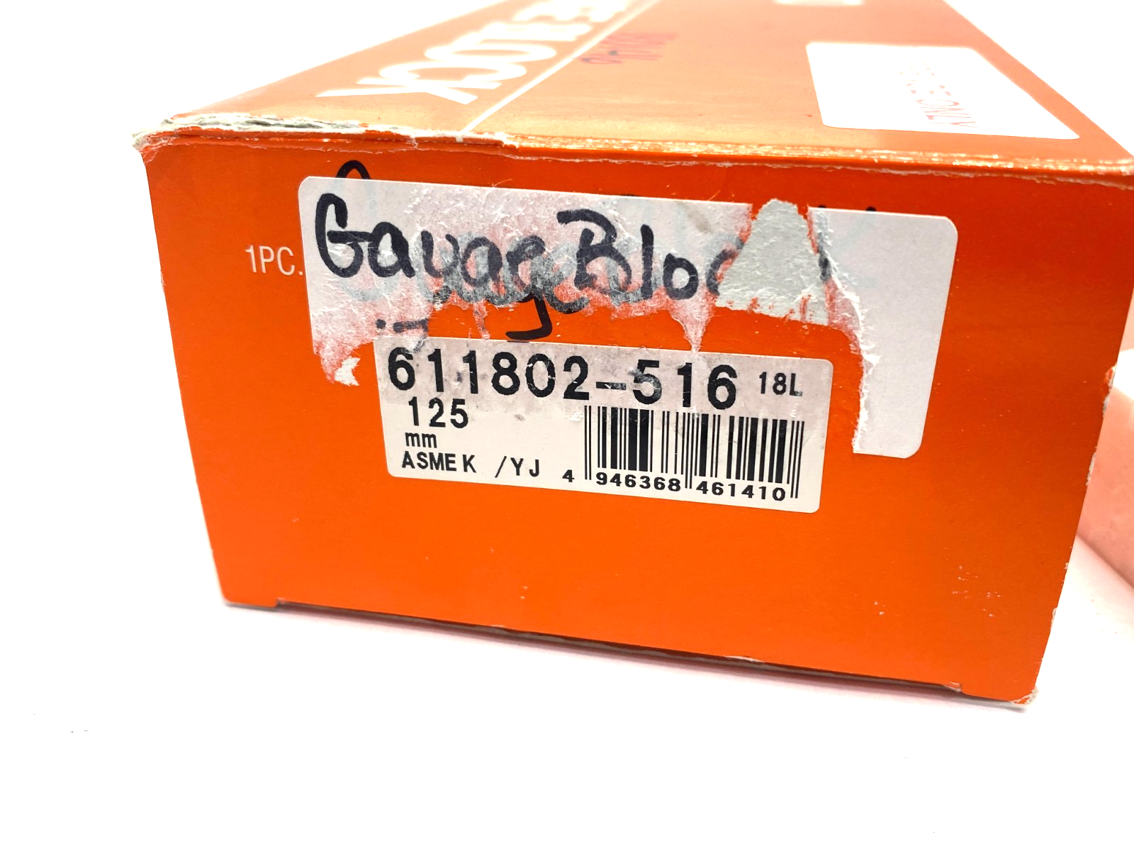 Mitutoyo 611802-516 Rectangular Gage Block 125mm ASMEK/YJ - Maverick Industrial Sales