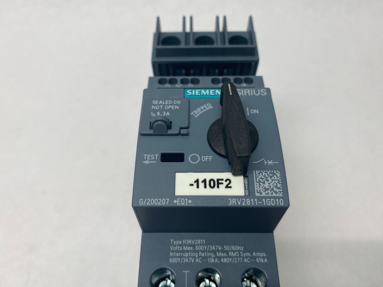Siemens 3RV2811-1GD10 SIRIUS Motor Starter Circuit Breaker Frame Size S00 - Maverick Industrial Sales