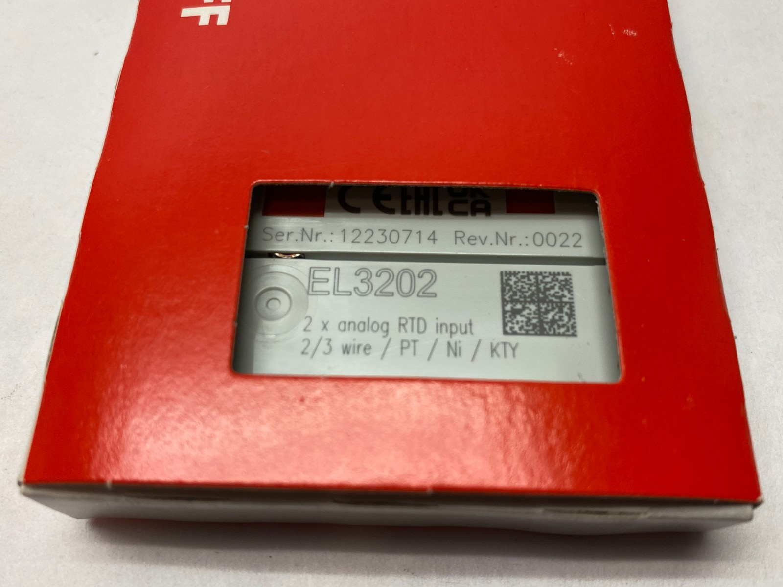 Beckhoff EL3202 EtherCAT 2-Channel Analog RTD Input Terminal 2/3 Wire - Maverick Industrial Sales