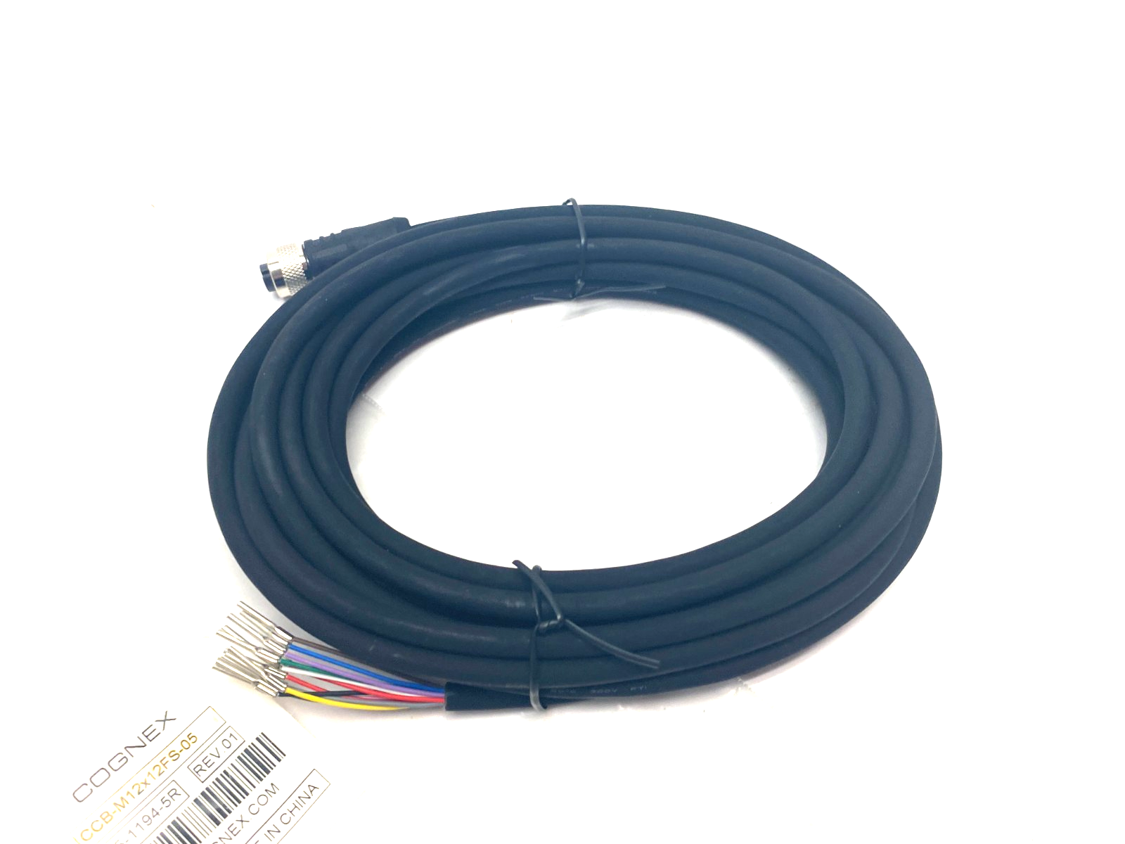 Cognex CCB-M12x12FS-05 Single Ended Breakout Cable 5m 185-1194-5R - Maverick Industrial Sales
