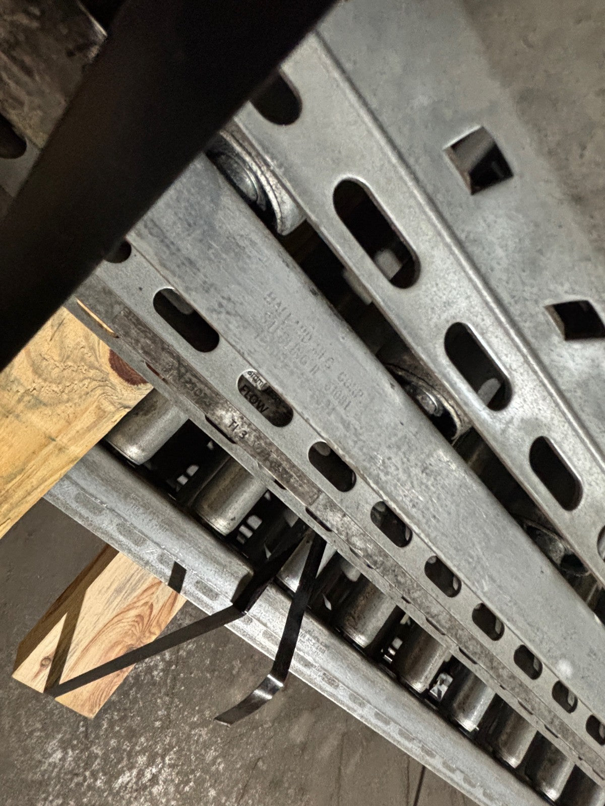 Mallard Manufacturing 192"L x 16"W Gravity Flow Racking, 16'L, LOT OF 18 - Maverick Industrial Sales