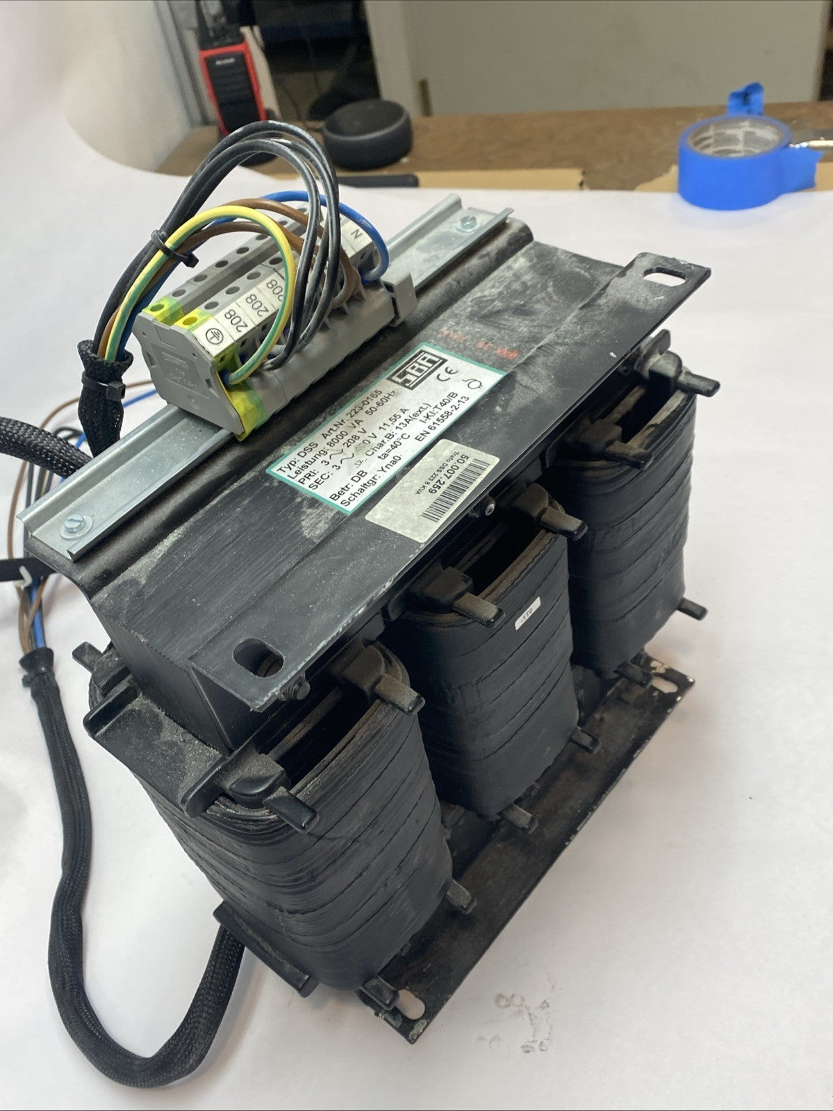 SBA DSS 223-0165 8kVA 3PH 208V to 400V Autotransformer 50.007.259 - Maverick Industrial Sales