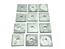 Square Nut Washer 2" x 2" x 1/4" Thick 3/8" Bolt Size 7/16" ID LOT OF 12 - Maverick Industrial Sales