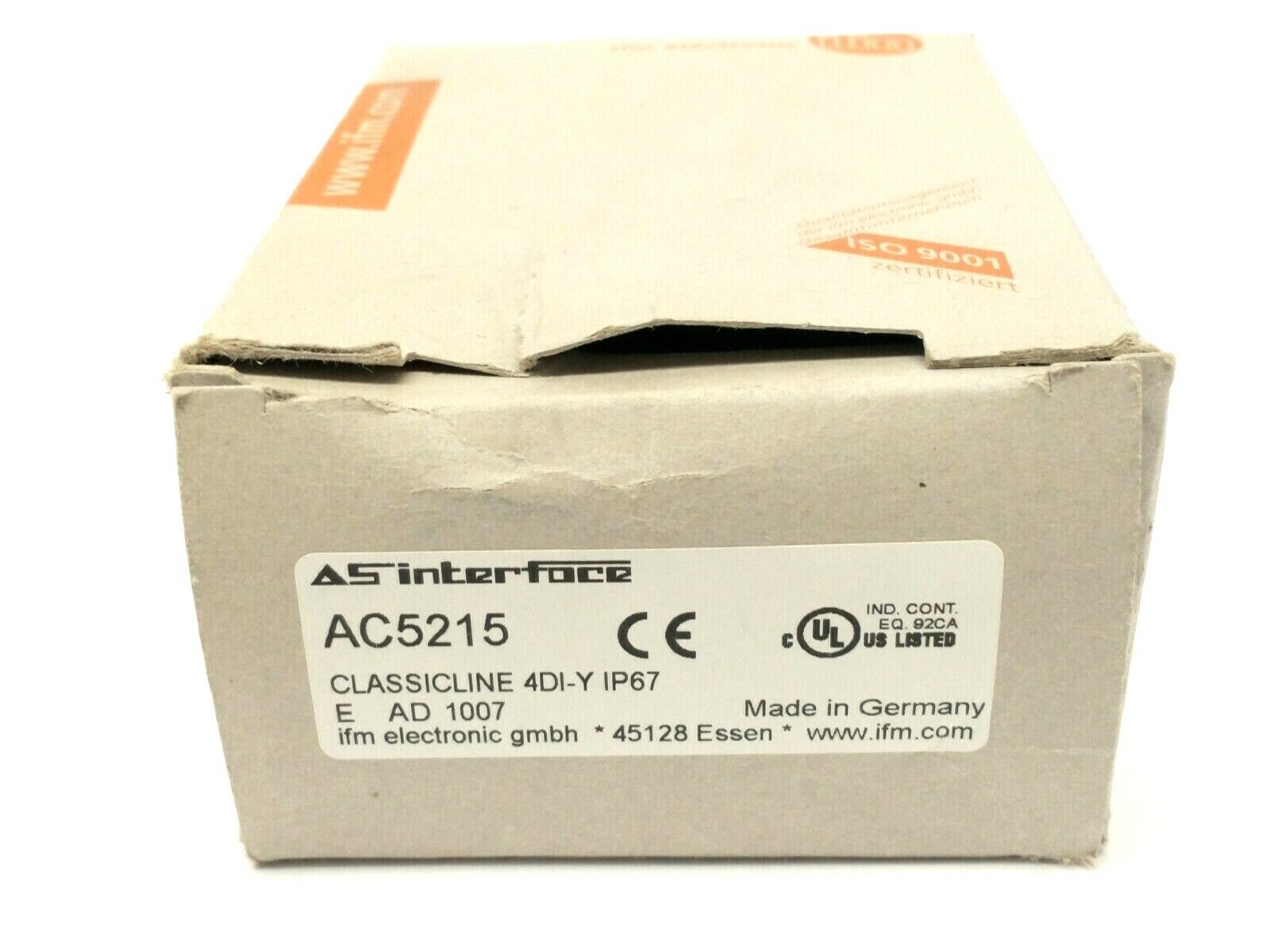 ifm AC5215 AS-Interface Module M12 w/ Quick Mounting ClassicLine 4DI-Y IP67 - Maverick Industrial Sales