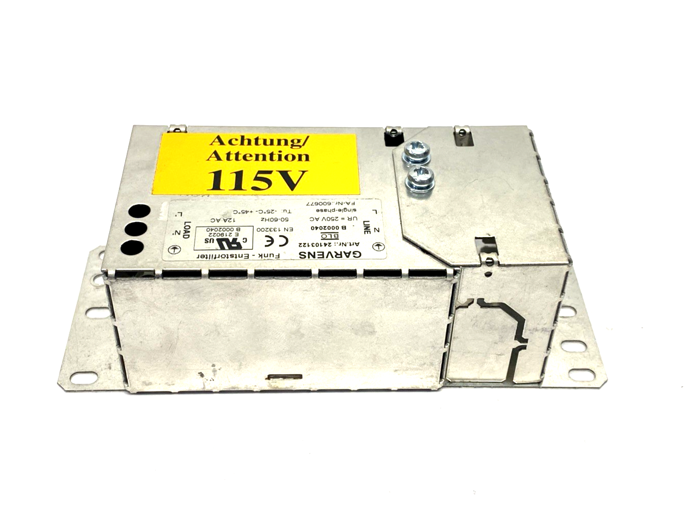 Garvens Mettler Toledo 24103122 Single-Phase Power Supply 250VAC 12A - Maverick Industrial Sales