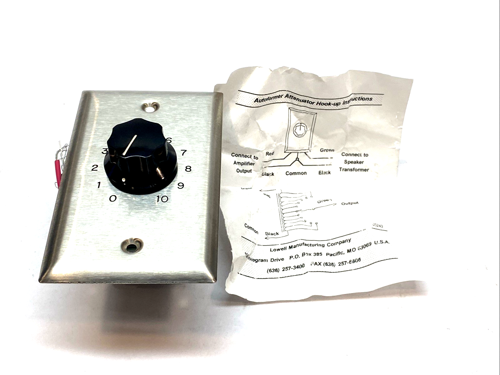 Lowell 10LC2 Speaker Volume Control - Maverick Industrial Sales