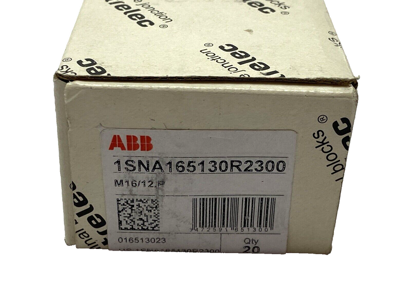 ABB 1SNA165130R2300 Terminal Block M16/12.P BOX OF 18 - Maverick Industrial Sales