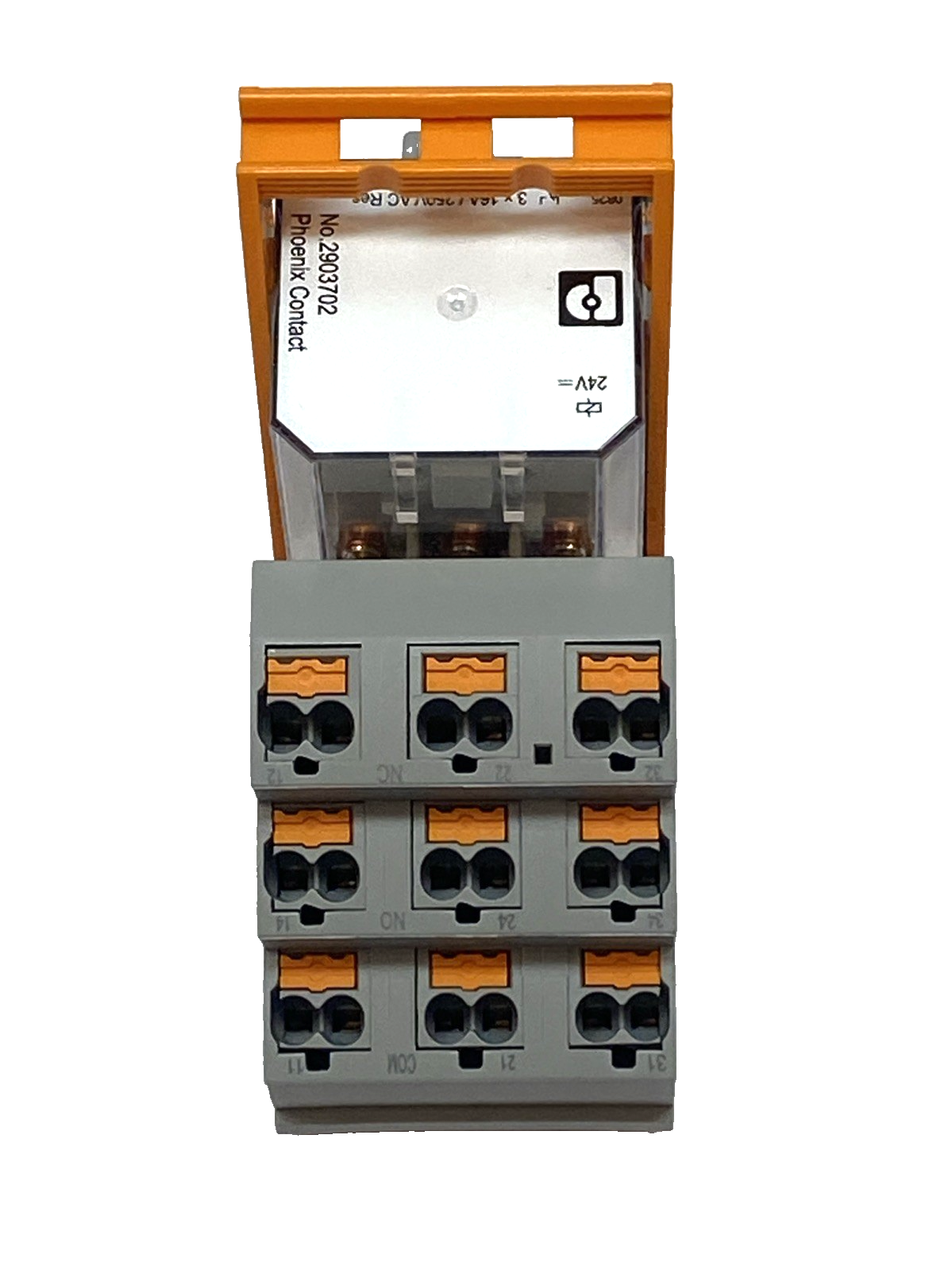 Phoenix Contact RIF-4-RPT-LDP-24DC/3X21 Relay Module 24VDC 3PDT DIN Rail 2903278 - Maverick Industrial Sales