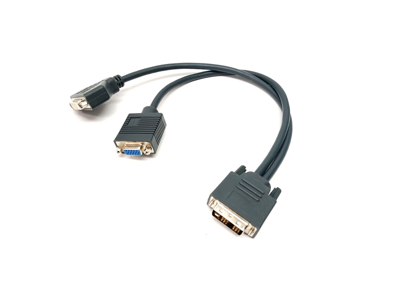 Kramer ADC-DM/DF+GF DVI–I Male to DVI–D Female & 15–pin DB15 Adapter Cable 1FT - Maverick Industrial Sales