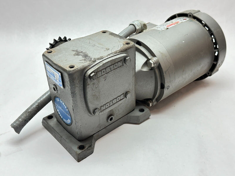 Boston Gear F721B30KB5G Speed Reducer w/ Leeson 114213.00 Motor Conveyor Drive - Maverick Industrial Sales