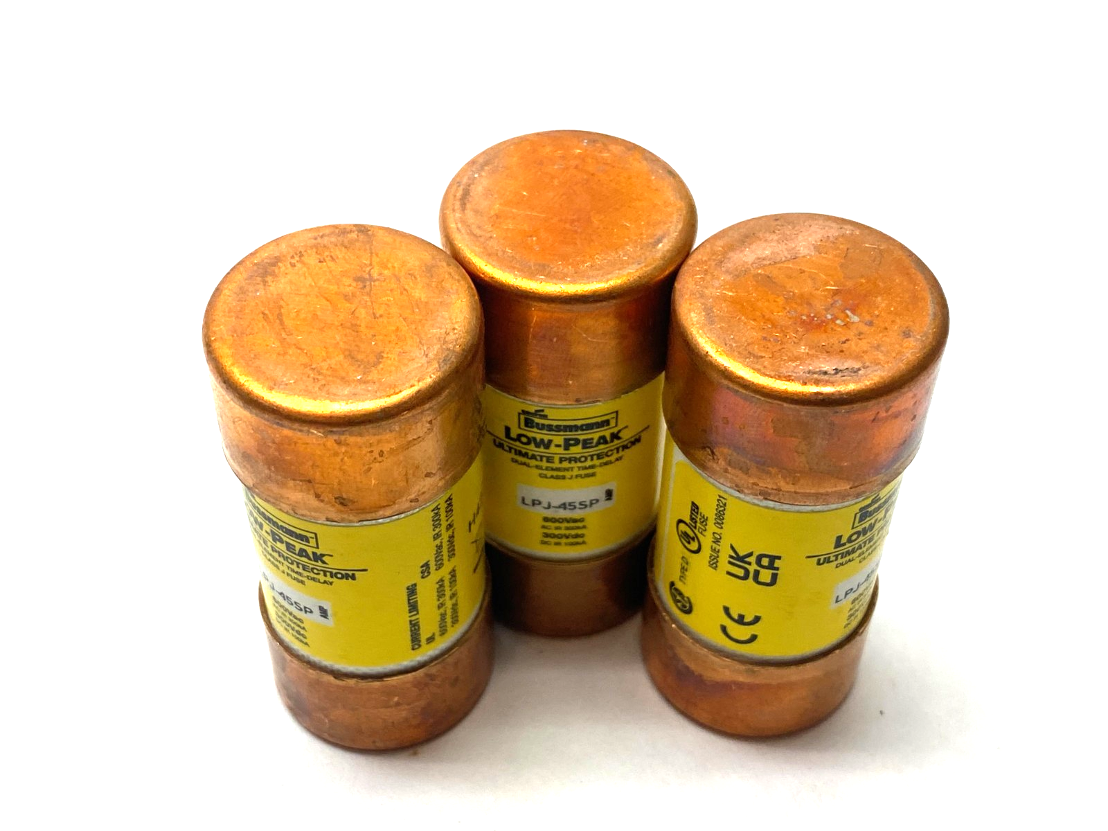 LPJ-45SP | Cooper Bussmann LOW-PEAK Dual-Element Time Delay Fuse LOT OF 3- New – Open box - Maverick Industrial Sales