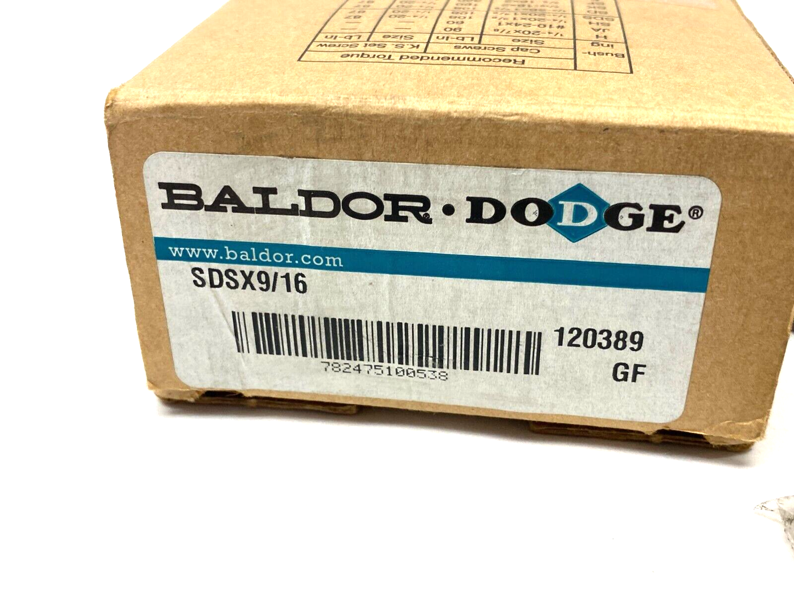 120389, SDSX9/16 | Baldor Dodge 120389 Heavy Duty MASKA Bushing SDSX9/16 - New – Open Box - Maverick Industrial Sales