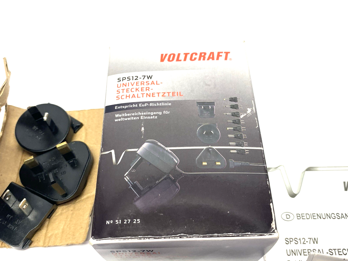 Voltcraft SPS12-7W Universal Power Supply Adapter hirose 6-Pin Female - Maverick Industrial Sales